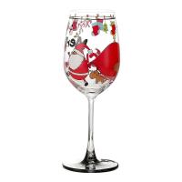Copa de Tema Navideño Pinta a Mano 16oz Vino Copa de Santa Claus, Lluvicero, Renos - details 5