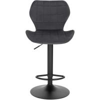 Silla de Comedor Giratoria de 360° Alto de Terciopelo con Resalto y Reposapiés Ajustable en Altura 60-82 cm Negro BH324sz-1 - details 24