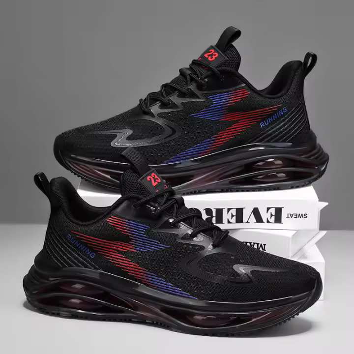 Zapatos deportivos informales versátiles, novedad de verano, de gran tamaño, malla transpirable para correr al aire libre para hombres - 1