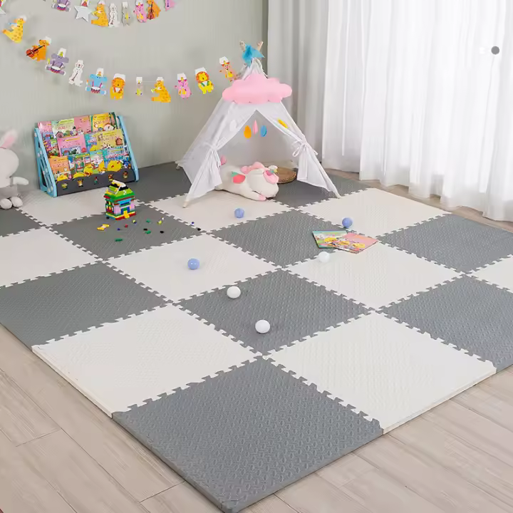 Alfombra de juego para bebés, esterilla de suelo de puzle, colchón de espuma EVA, Alfombra de juego, almohadilla de escalada, 24 piezas, 30x30x1cm - 1
