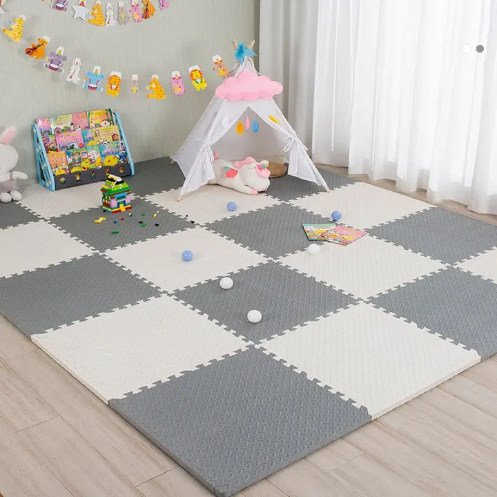 Alfombra de juego para bebés, esterilla de suelo de puzle, colchón de espuma EVA, Alfombra de juego, almohadilla de escalada, 24 piezas, 30x30x1cm - 1