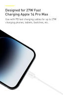 Baseus Cable USB Tipo-C de Carga Rápida para iPhone Adaptador Electrónico de Conector de Hombro a Mujer Hecho en China Adecuado para Smartphones - details 1