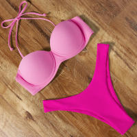 Bañador brasileño Sexy para mujer, conjunto de Bikini con sujetador de realce, traje de baño de dos piezas, ropa de playa de cintura baja, bañador de leopardo - details 32