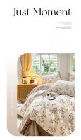 Juego de Ropa de Cama King Size de Alta Calidad con Estampado Floral en Poliéster 100% Tapete de Cama Suave y Transpirable con Funda de Edredón y Sábanas - details 1