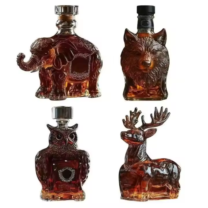 Botella de vino de águila exquisita de whisky de cristal de papá y marido, decoración divertida para el hogar para las vacaciones - 1