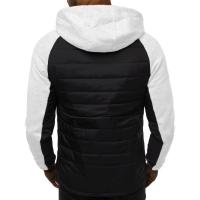 2025 Suéter casual con capucha para hombre, chaqueta con costuras, color a juego, estilo - details 14