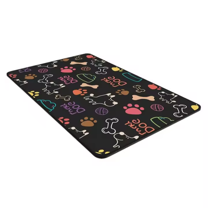 Alfombrillas para platos de perro de dibujos animados, alfombrilla absorbente antideslizante para alimentación de perro, almohadilla para cuenco de Mascota, Mantel Individual para mascotas de barro de Diatom para el hogar - 1