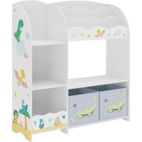 Estantería de Libros para Niños con Dos Cajones Plegables Diseño de Dinosaurio 100 x 93 x 30 cm - details 2
