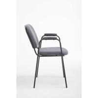 Confidente Ken Pro Tapizada En Tela I Silla De Conferencia con Base De Metal Negro I Silla De Oficina Sin Ruedas I Color:, Color:Negro - details 17