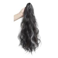 Peluca de cola de caballo con clip de permanente de maíz, extensión de cola de caballo, cola de caballo corta ondulada y rizada ombre, postizo de cola de caballo con clip esponjoso para mujeres - details 2