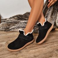 Zapatos planos de algodón gruesos de terciopelo para mujer, calzado informal cálido de algodón, talla grande, novedad de invierno de 2024 - details 0