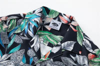 Camisa vintage con estampado floral completo, manga corta, para hombre y mujer, verano, playa, hawaiana, holgada, informal, versátil, floral. - details 2