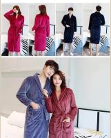 Pareja de pijamas gruesos de gran tamaño para otoño e invierno, albornoz de terciopelo Coral para hombre, Sra. Ropa de hogar cómoda y transpirable acolchada - details 20