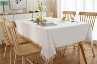 Mantel de Mesa de Pompon de Verde Ligero Cubierta de Mesa Bohemia para Cocina y Comedor - details 10