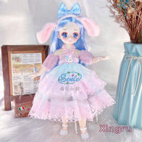 Muñecas de Ojos de Anime para niños y niñas, Cara de cómic articulada con bolas, vestidos, ropa, vestido, 30cm, 1/6 - details 16