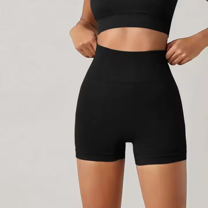 Nuevo Pantalones cortos Fiess ajustados para mujer, pantalones deportivos transpirables para ciclismo y Yoga, cintura alta, sin líneas incómodas - 1