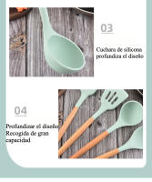 Juego de Utensilios de Cocina de Silicona de 12 Piezas No Pegajoso, Fácil de Limpiar - details 5
