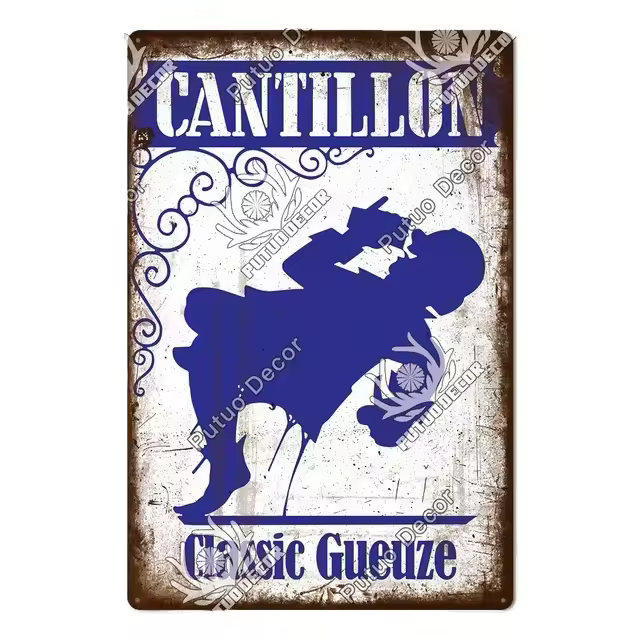 Cartel de marca de cerveza de Bélgica, placa decorativa de Metal de estaño Vintage para Pub, Bar, hombre, cueva, Club, decoración de pared - 1