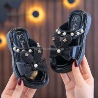 Nuevas zapatillas de goma para niños, sandalias 2024 con diseño de lazo, zapatos bonitos y a la moda para mujer, plataforma de verano a bajo precio - details 4