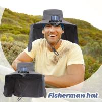 Gorro con ventilador USB recargable ventiladores UPF50+ protección solar para hombres mujeres pesca al aire libre senderismo jardinería portátil - details 0