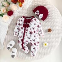 Conjunto de sombrero de regalo para niña recién nacida, pelele de 1 a 18 meses, bonito lazo Floral, ropa para niño pequeño, mono bonito de manga larga con botones pequeños - details 1