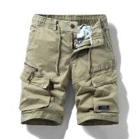 Pantalones cortos de algodón con múltiples bolsillos para hombre, Estilo vintage - details 0