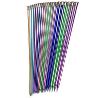 Agujas de Punto de Aluminio Largas para Tejer DIY Herramienta de Encuadernación de Suéteres y Bufandas Juego de 10 Pares de 35cm/25cm - details 4