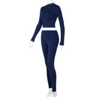 Conjunto deportivo de dos piezas de manga larga, nuevo traje informal de moda para mujer - details 144