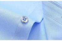 Camisa de manga larga para hombre, vestido informal elegante con botones, color liso en blanco y negro, elástico, a la moda, novedad de 2024 - details 9