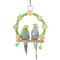 Juguete de pájaro de Color caramelo, columpio para loros, hamaca, anillo, peonía, suministros para mascotas - details 1