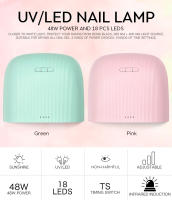 Lámpara LED KADS de 48W Rosa Verde para Secadora de Uñas Manicura Máquina Portátil para Curar Esmalte de Gel Herramienta de Salón de Uñas para Uñas Gel - details 0