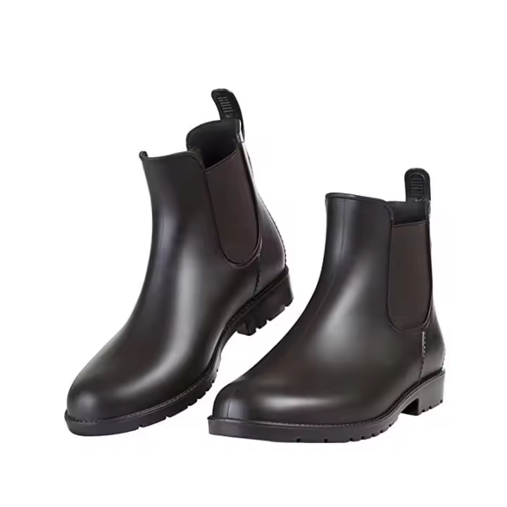 Botas de lluvia casuales de cuero genuino OEM para mujer Chelsea, plantillas de goma para la temporada de primavera - 1