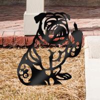 Nuevo letrero de metal Peek-a-boo volteando Bigfoot, letrero de estatua Sasquatch para decoración de patio, arte de pared Bigfoot, adorno de artes de pared de animales que miran, letreros de recorte Artes para valla de jardín al aire libre Patio de patio - details 5