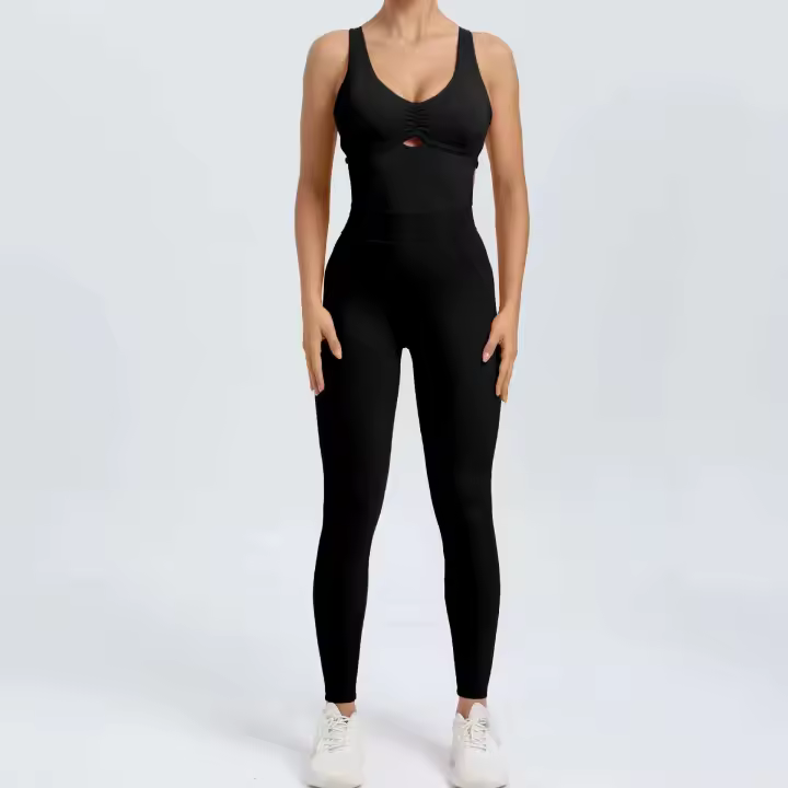 Monos de Yoga sin Costuras Estilo Deportivo para Mujeres Correa Cruzada Levantamiento de Cadera - 1