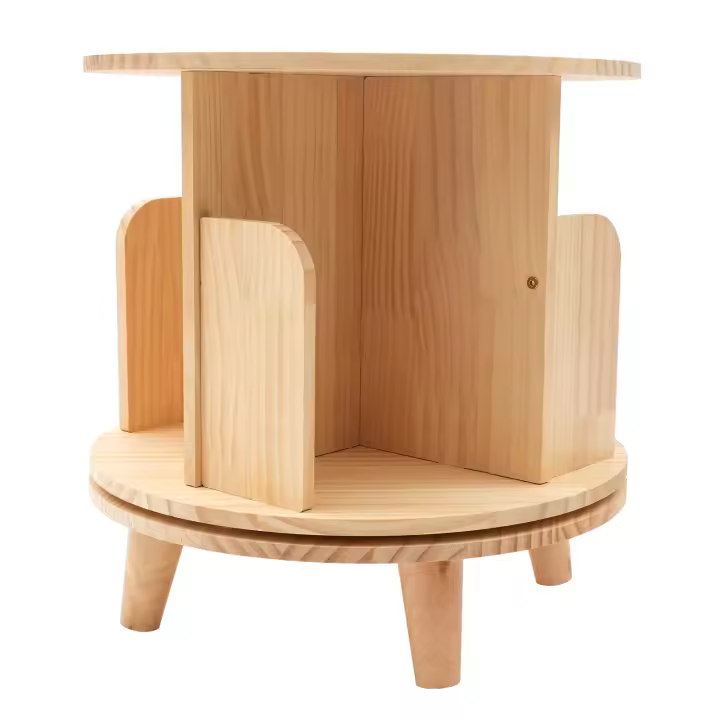 Estante de Libros Giratorio de 360° 46cm de Ancho Capacidad de Peso de 50kg Montado en Suelo - 1