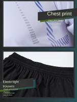 Camiseta de manga corta de seda de hielo para hombre, conjunto informal de secado rápido, pantalones cortos deportivos transpirables - details 5