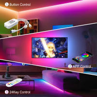 GAHADA Tira LED WS2811 Impermeable IP68 24V 60LEDs/m Controlador Bluetooth WiFi Kit de Potencia - details 10