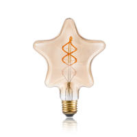 Bombilla Edison Vintage de 4W, bombilla LED amarilla cálida de 2300K, filamento suave Retro E27, corazón de cinco estrellas, G95, diamante para lámpara de decoración - details 8