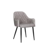 Silla de Comedor, Silla con Reposabrazos, Sillón Tapizado de PU con Efecto Vintage, Capacidad de Carga de 110 kg, para Comedor, Dormitorio, Sala de Estar, Marrón LDC085K01 - details 8