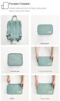 Mochila plegable Oxford de moda, mochila de senderismo con múltiples bolsillos de Color sólido, bolso escolar de viaje expandible de gran capacidad para estudiantes - details 2