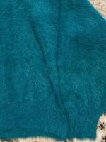 Mohair thicken turtleneck sweater autumn winter sweet lantern sleeve casual solid color pullover - details 2