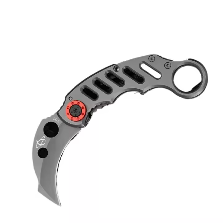 Cuchillo Táctico Plegable Para Exteriores Con Mango Cuchillo De Juego Sin Hoja Acero Inoxidable Longitud Total 16.2 Cm Largo Del Mango 8 Cm - 1