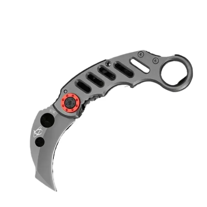 Cuchillo Táctico Plegable Para Exteriores Con Mango Cuchillo De Juego Sin Hoja Acero Inoxidable Longitud Total 16.2 Cm Largo Del Mango 8 Cm - 1