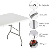 Mesa de picnic al aire libre plegable portátil para fiesta, camping, mango - details 3