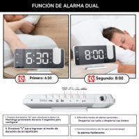 Reloj Despertador de Proyección Digital Montado en la Techo de Tu Dormitorio - details 5