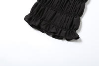 BUNO-Chándal de verano para mujer, Tops cortos deportivos informales sexis sin mangas + Leggings fruncidos de cintura alta, ropa de calle firme a juego - details 20