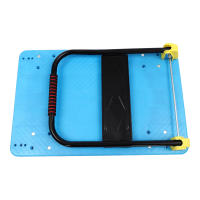 Camión de mano plegable con plataforma azul, carrito de mano de empuje, resistente, ahorro de espacio, con capacidad de carga de 400 kg y 4 ruedas - details 9