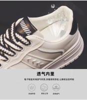 Zapatos blancos pequeños de punta baja para mujer, zapatillas con plataforma, con aumento de altura, diseño versátil - details 6