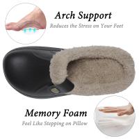 Zuecos de piel para mujer, zapatillas de moda peludas para hombre, calzado para jardín, zapatos de casa impermeables para exteriores, zapatos de trabajo antideslizantes para invierno para hombre - details 2