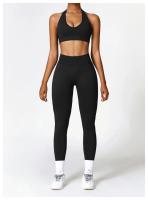 Mallas de Yoga para mujer, pantalones deportivos sin costuras de cintura alta, con realce de caderas, para entrenamiento y correr - details 29